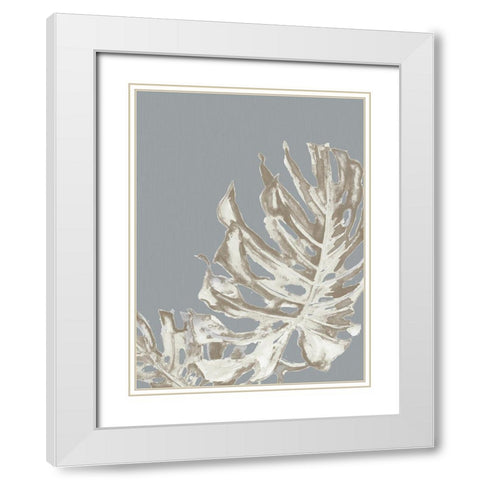 La Naturaleza on Gray I White Modern Wood Framed Art Print with Double Matting by Pinto, Patricia