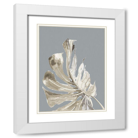 La Naturaleza on Gray II White Modern Wood Framed Art Print with Double Matting by Pinto, Patricia