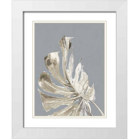 La Naturaleza on Gray II White Modern Wood Framed Art Print with Double Matting by Pinto, Patricia