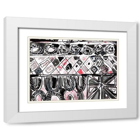 Many Levels II White Modern Wood Framed Art Print with Double Matting by Pattinian, Merri
