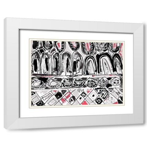 Many Levels I White Modern Wood Framed Art Print with Double Matting by Pattinian, Merri