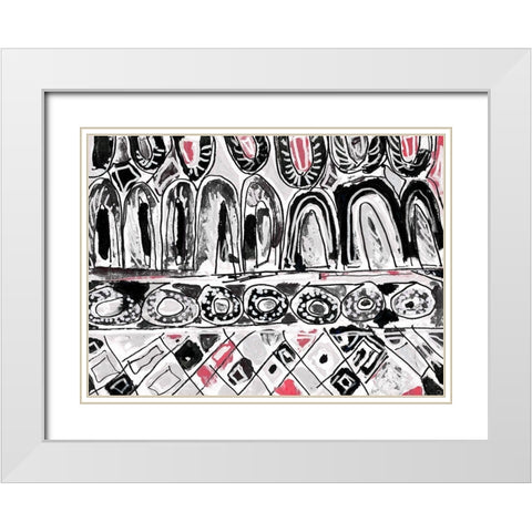 Many Levels I White Modern Wood Framed Art Print with Double Matting by Pattinian, Merri