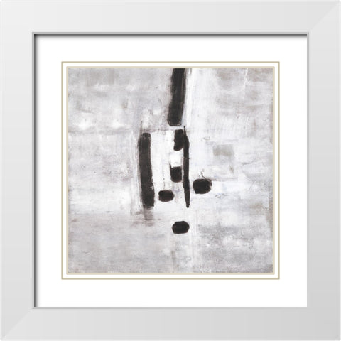 Cloudy Mist II White Modern Wood Framed Art Print with Double Matting by Pattinian, Merri