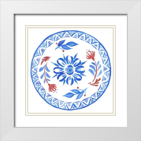 Provence Floral I White Modern Wood Framed Art Print with Double Matting by Del Sol, Ani