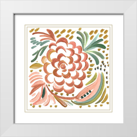 Matisse Square I White Modern Wood Framed Art Print with Double Matting by Del Sol, Ani