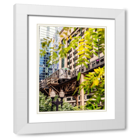 Late Subway Ride White Modern Wood Framed Art Print with Double Matting by Bill Carson Photography