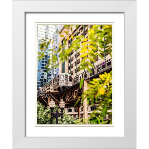 Late Subway Ride White Modern Wood Framed Art Print with Double Matting by Bill Carson Photography