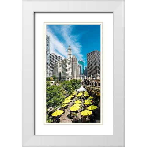 Chicago Mornings White Modern Wood Framed Art Print with Double Matting by Bill Carson Photography
