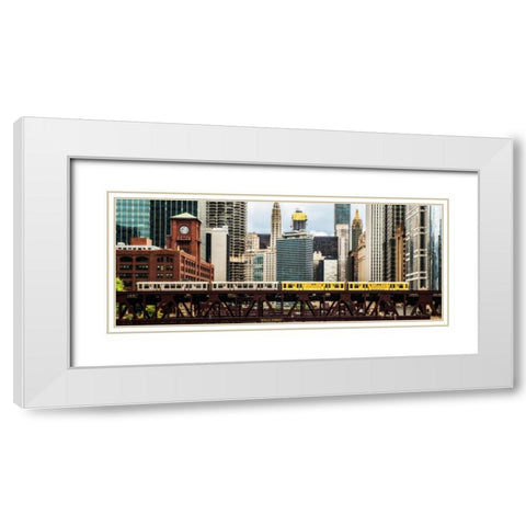 Train Rail White Modern Wood Framed Art Print with Double Matting by Bill Carson Photography