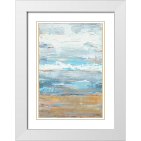 Golden Dreams I White Modern Wood Framed Art Print with Double Matting by Hewitt, L.