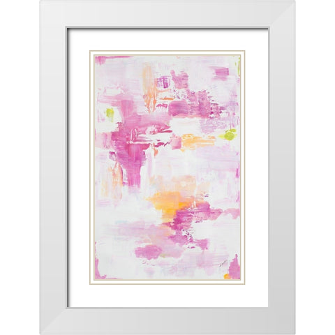 Urban Blush II White Modern Wood Framed Art Print with Double Matting by Hewitt, L.