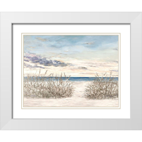 Windy Beaches White Modern Wood Framed Art Print with Double Matting by DeRice, Julie