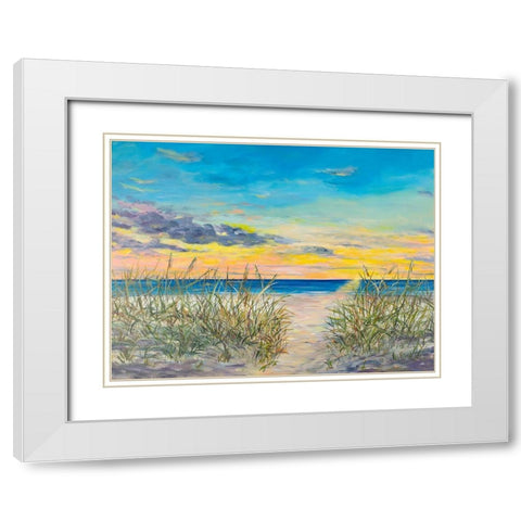 Grassy Beaches White Modern Wood Framed Art Print with Double Matting by DeRice, Julie