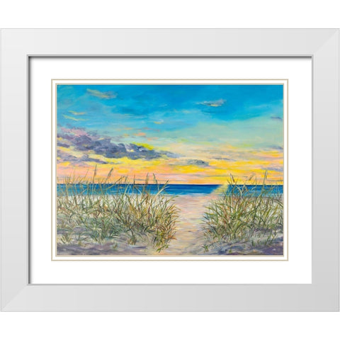 Grassy Beaches White Modern Wood Framed Art Print with Double Matting by DeRice, Julie