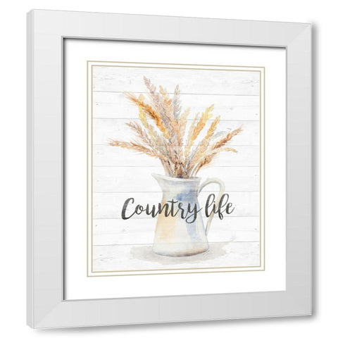 Country Life White Modern Wood Framed Art Print with Double Matting by Loreth, Lanie