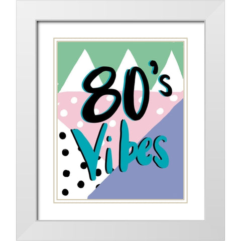 80s Vibes White Modern Wood Framed Art Print with Double Matting by Wilson, Kali