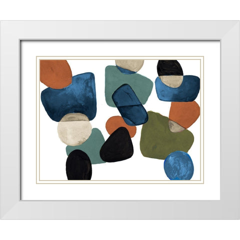 Head Over Heels Abstract White Modern Wood Framed Art Print with Double Matting by Loreth, Lanie