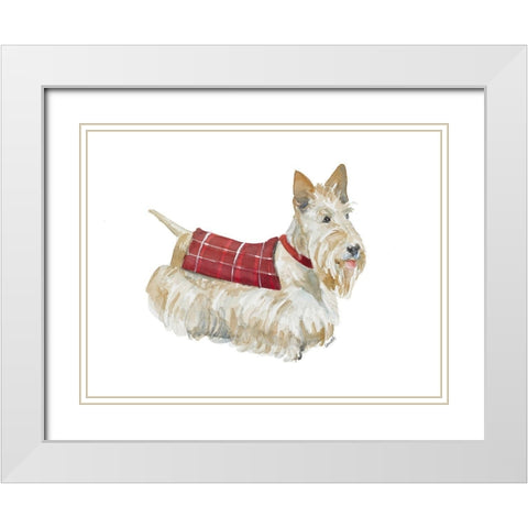 Wheaten Scotty White Modern Wood Framed Art Print with Double Matting by Loreth, Lanie
