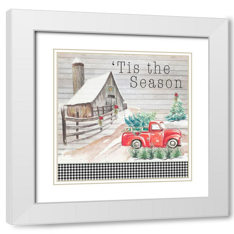 Believe in Holiday Magic IV White Modern Wood Framed Art Print with Double Matting by Pinto, Patricia