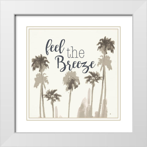Feel The Breeze White Modern Wood Framed Art Print with Double Matting by Pinto, Patricia
