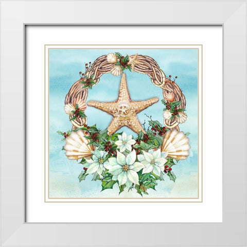 Holiday By the Sea II White Modern Wood Framed Art Print with Double Matting by Diannart