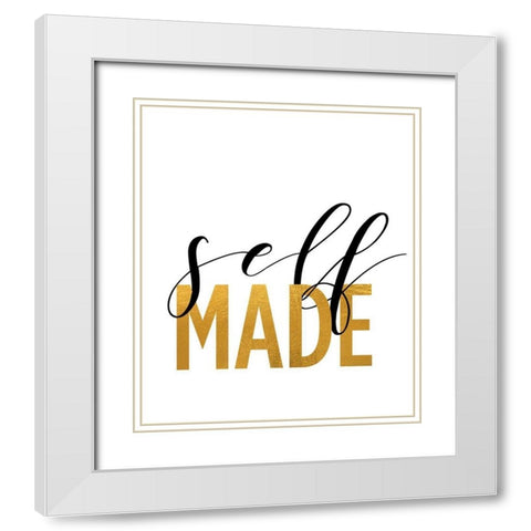 Self Made White Modern Wood Framed Art Print with Double Matting by Quach, Anna