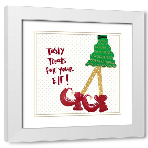 Holiday Legs IV White Modern Wood Framed Art Print with Double Matting by Ritter, Gina