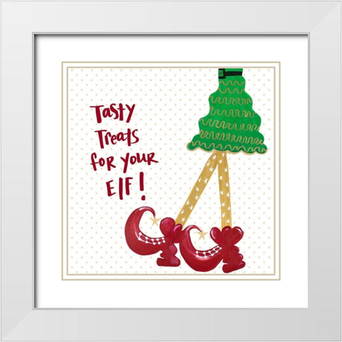 Holiday Legs IV White Modern Wood Framed Art Print with Double Matting by Ritter, Gina