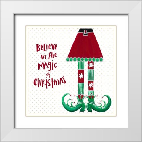 Holiday Legs II White Modern Wood Framed Art Print with Double Matting by Ritter, Gina