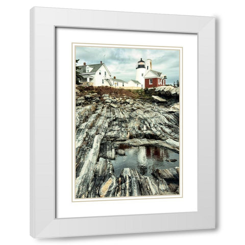 Harbor Land White Modern Wood Framed Art Print with Double Matting by Amos, Andy