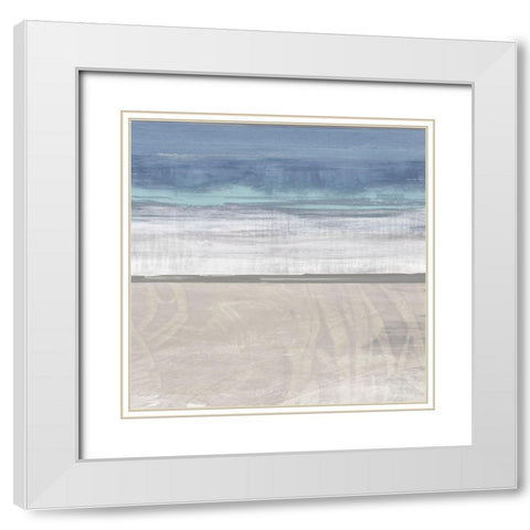 Familiar Square II White Modern Wood Framed Art Print with Double Matting by Kingsley