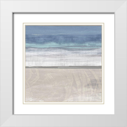 Familiar Square II White Modern Wood Framed Art Print with Double Matting by Kingsley