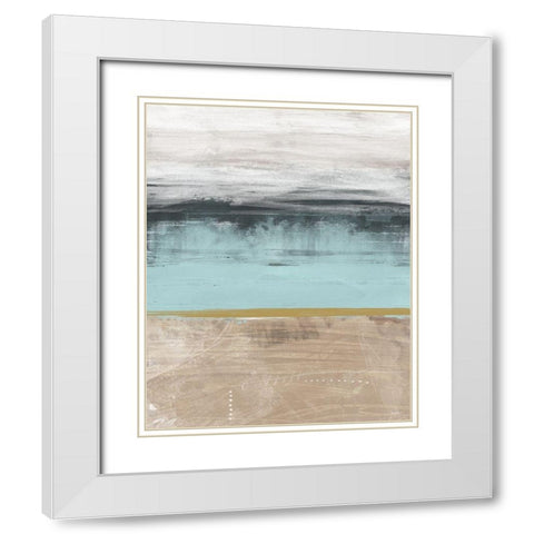 Familiar Feeling White Modern Wood Framed Art Print with Double Matting by Meneely, Dan