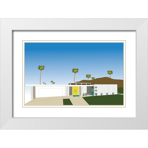 Palm Spring Living II White Modern Wood Framed Art Print with Double Matting by Bucheli, Jen