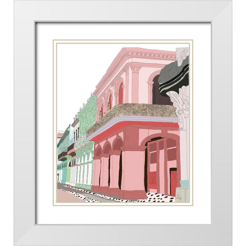 Mid Town White Modern Wood Framed Art Print with Double Matting by Bucheli, Jen