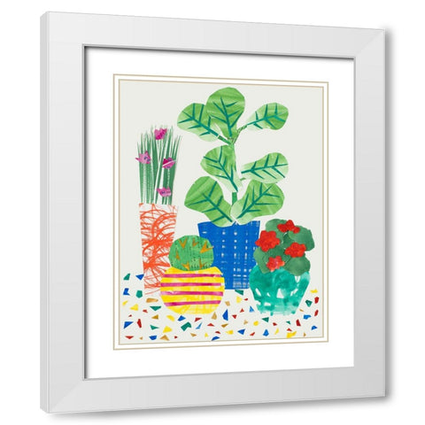 Patio Plants White Modern Wood Framed Art Print with Double Matting by Bucheli, Jen