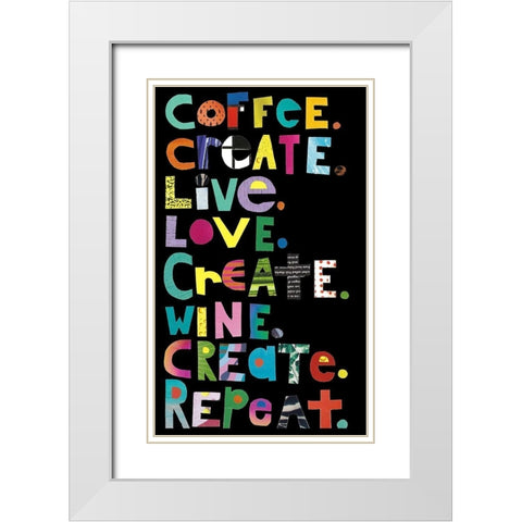 Create White Modern Wood Framed Art Print with Double Matting by Bucheli, Jen