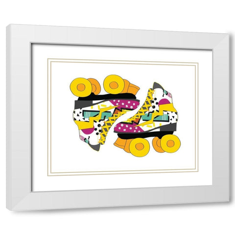 Graffiti  Rollerblades White Modern Wood Framed Art Print with Double Matting by Bucheli, Jen