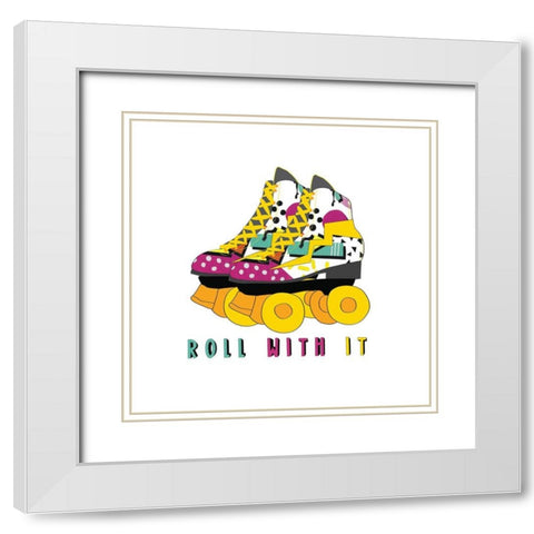 Roll With It White Modern Wood Framed Art Print with Double Matting by Bucheli, Jen