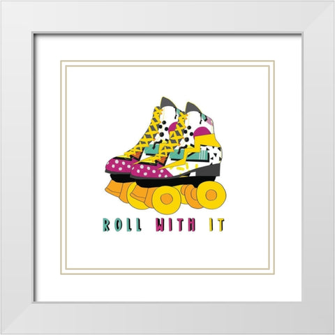 Roll With It White Modern Wood Framed Art Print with Double Matting by Bucheli, Jen