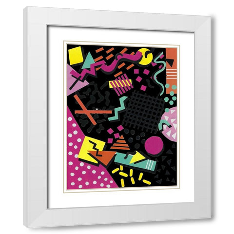 Graffiti White Modern Wood Framed Art Print with Double Matting by Bucheli, Jen