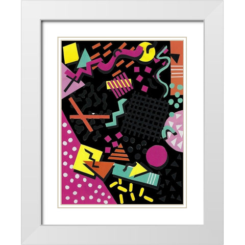 Graffiti White Modern Wood Framed Art Print with Double Matting by Bucheli, Jen