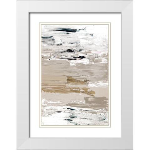 Clear Waves White Modern Wood Framed Art Print with Double Matting by Loreth, Lanie