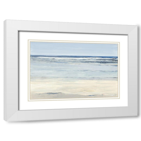 Beach Chillin White Modern Wood Framed Art Print with Double Matting by Loreth, Lanie