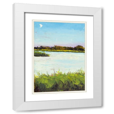 Inlet View White Modern Wood Framed Art Print with Double Matting by Green, Jenny