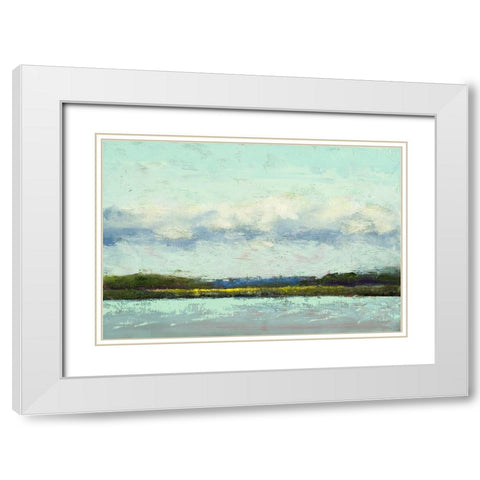 Distance Of The Ocean White Modern Wood Framed Art Print with Double Matting by Green, Jenny