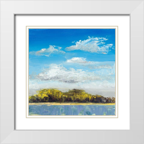 Approaching Shore White Modern Wood Framed Art Print with Double Matting by Green, Jenny