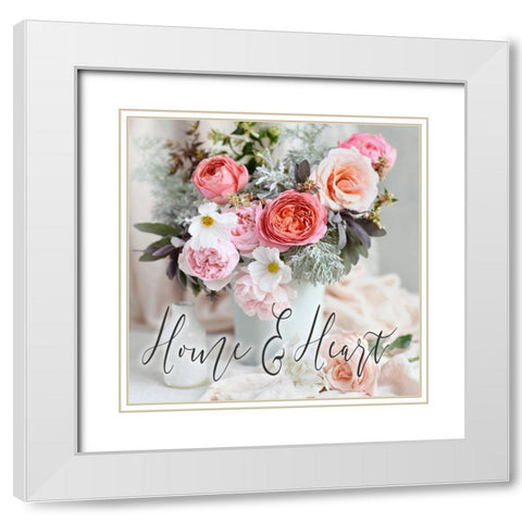 Home And Heart White Modern Wood Framed Art Print with Double Matting by Gardner, Sarah