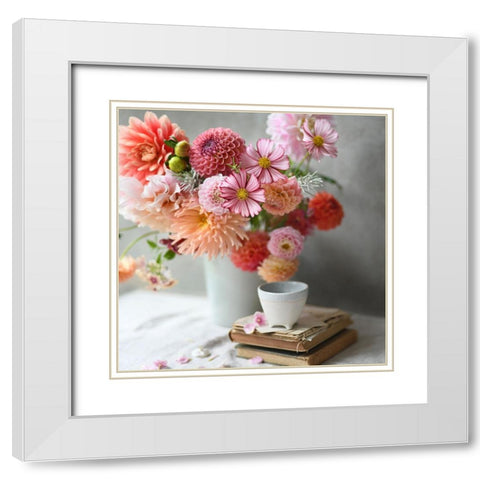 Garden Love White Modern Wood Framed Art Print with Double Matting by Gardner, Sarah