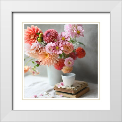 Garden Love White Modern Wood Framed Art Print with Double Matting by Gardner, Sarah